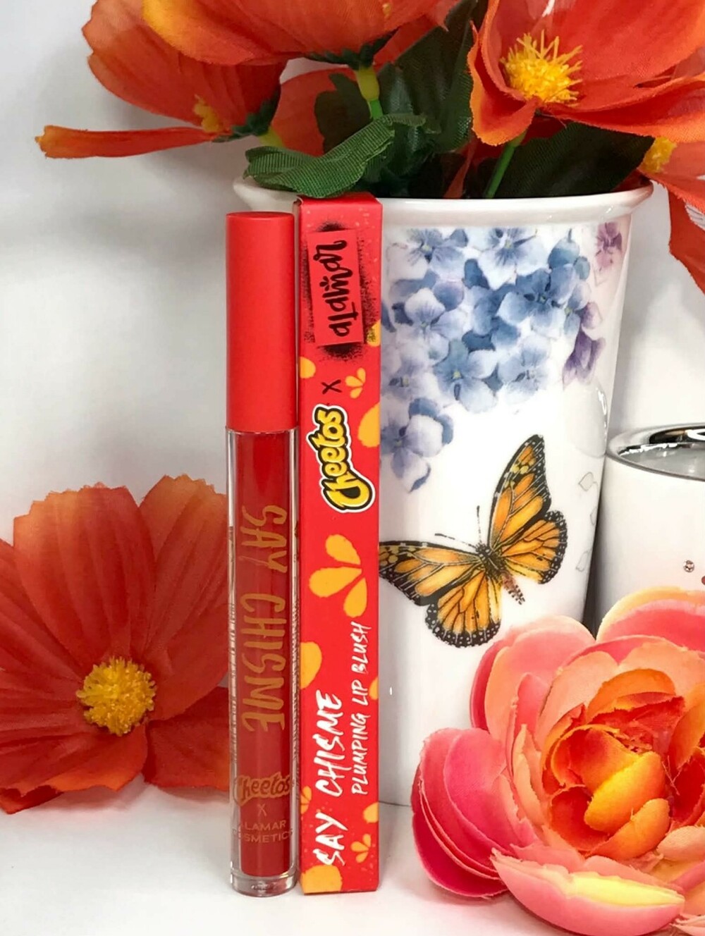 Alamar x Cheetos Flamin Hot Say Chisme Plumping Lip Blush LE Collection *BNIB!